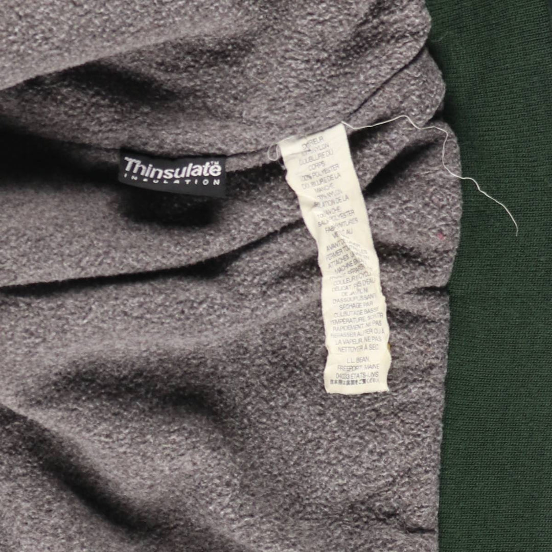 90s-00'S LLBean Padded Puffer Jacket, Men's Size XL Nylon Green type dark green Vintage Second Hand