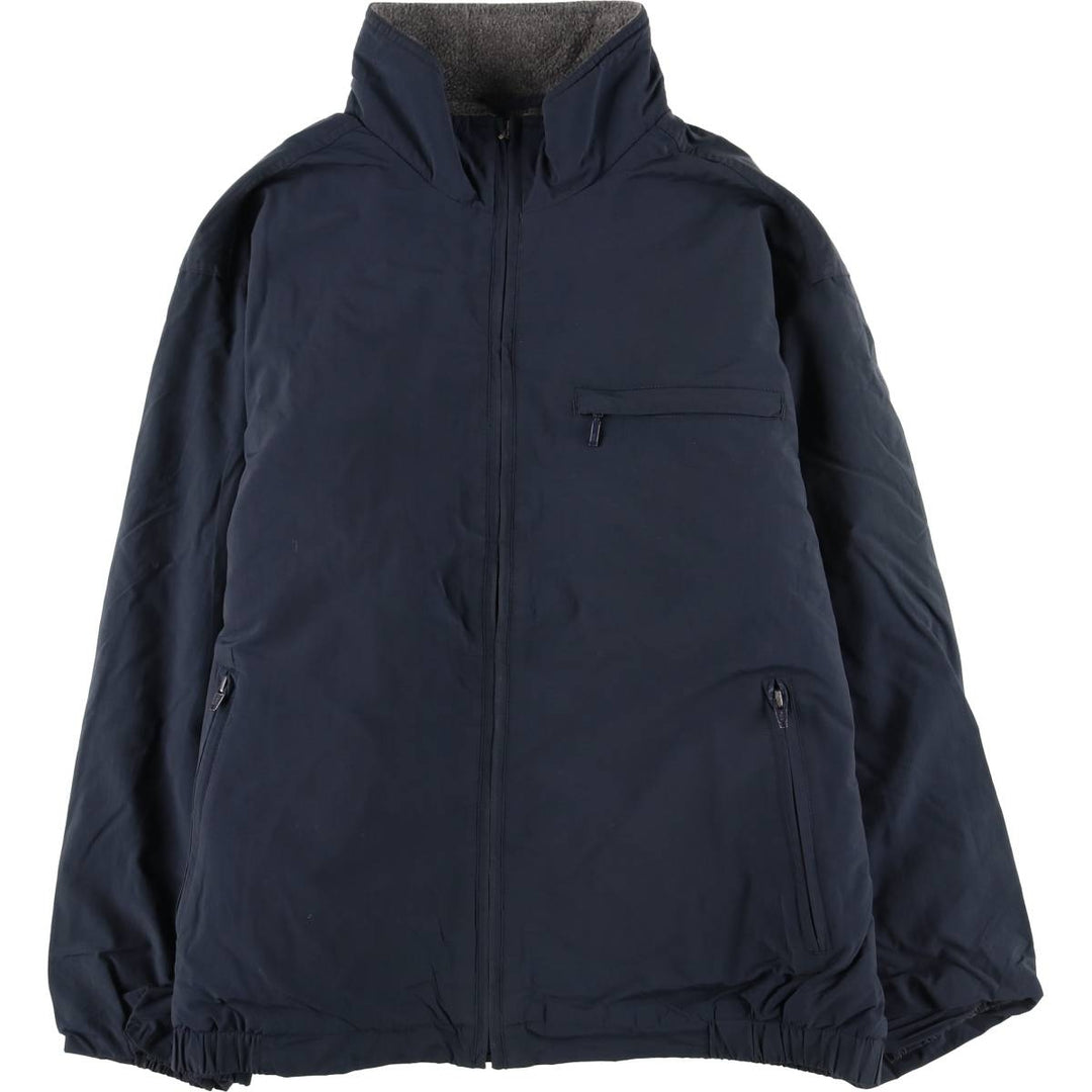 Eddie Bauer padded puffer jacket, men's size L Nylon navy blue type Vintage Second Hand