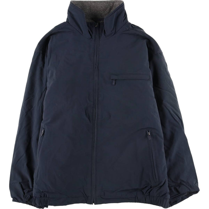 Eddie Bauer padded puffer jacket, men's size L Nylon navy blue type Vintage Second Hand