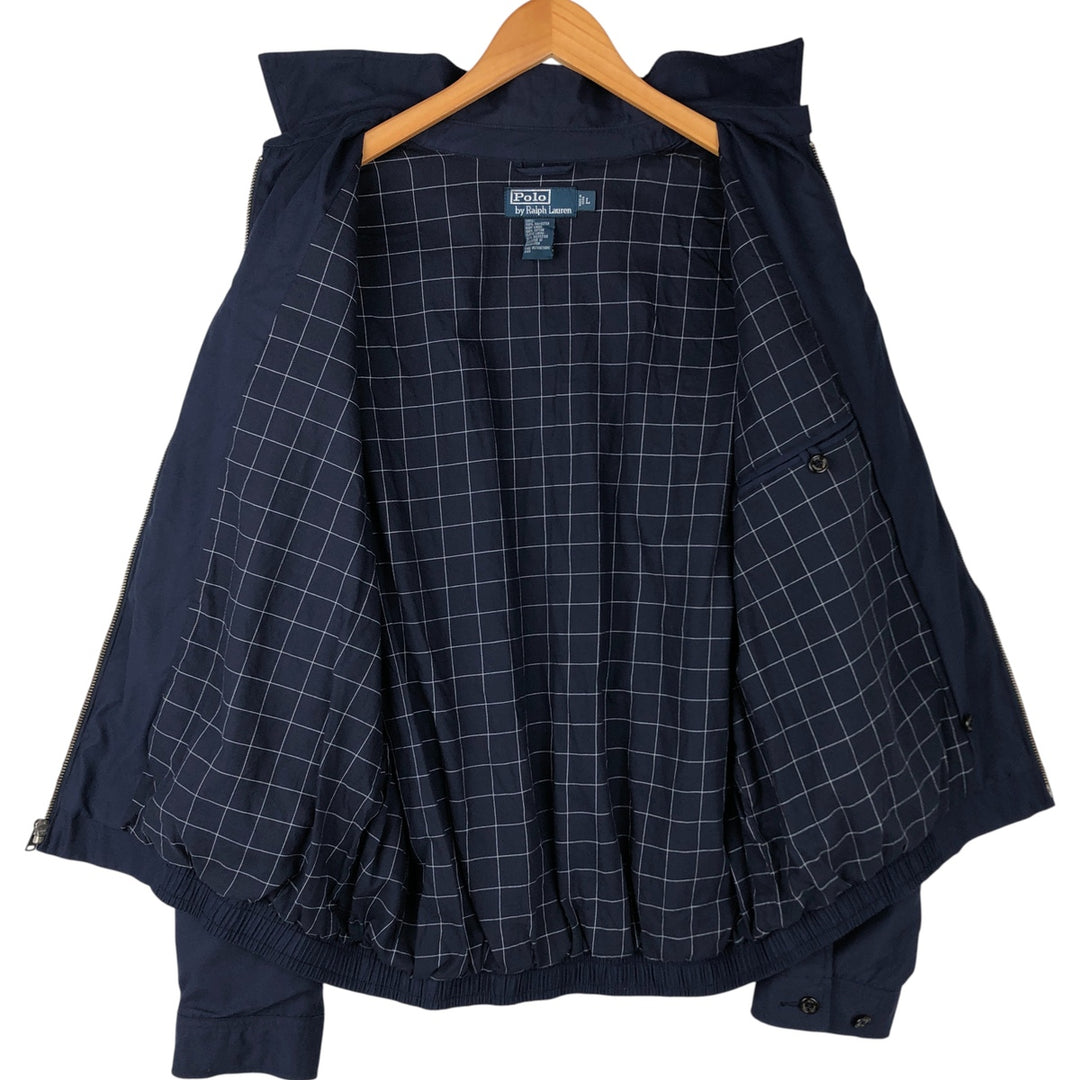 Ralph Lauren POLO by Ralph Lauren Swing Top Sports Jacket Men's L size polyester navy blue type Vintage Second Hand