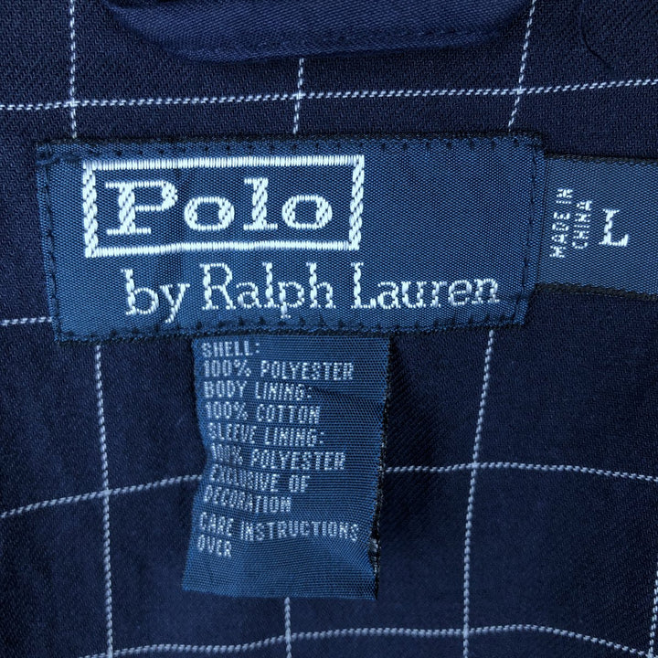 Ralph Lauren POLO by Ralph Lauren Swing Top Sports Jacket Men's L size polyester navy blue type Vintage Second Hand