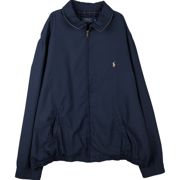 Ralph Lauren POLO RALPH LAUREN Swing Top Sports Jacket Men's XXL polyester navy blue type Vintage Second Hand