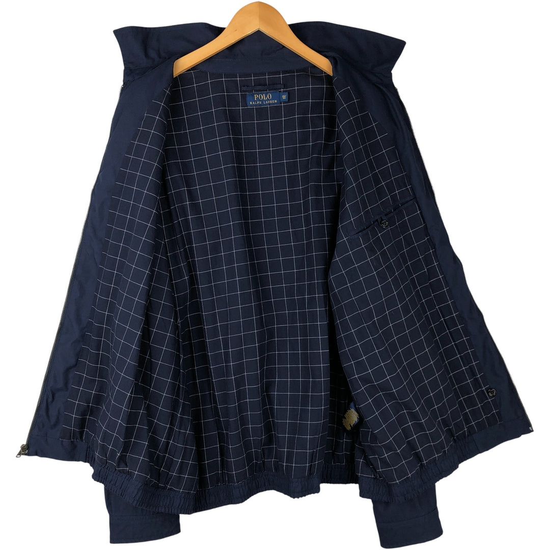 Ralph Lauren POLO RALPH LAUREN Swing Top Sports Jacket Men's XXL polyester navy blue type Vintage Second Hand