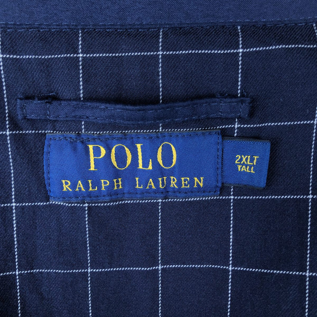 Ralph Lauren POLO RALPH LAUREN Swing Top Sports Jacket Men's XXL polyester navy blue type Vintage Second Hand