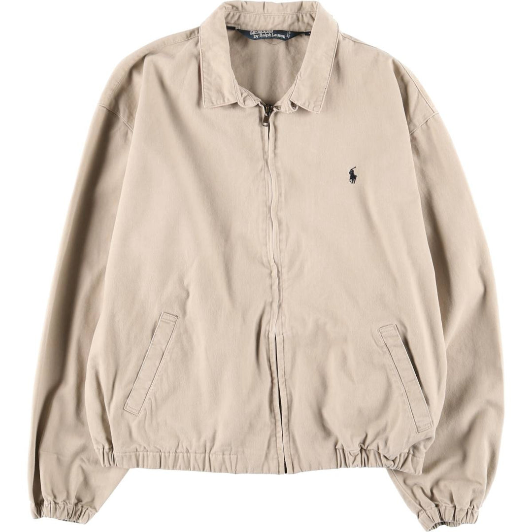 Ralph Lauren POLO by Ralph Lauren Swing Top Sports Jacket Men's L size cotton unbleached Vintage Second Hand