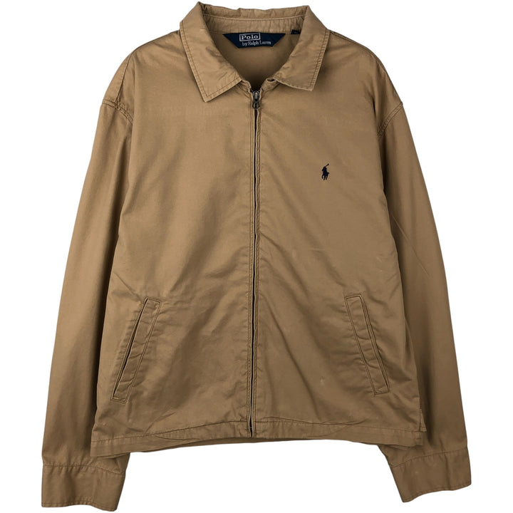 Ralph Lauren POLO by Ralph Lauren Swing Top Sports Jacket Men's XL cotton beige type brown Vintage Second Hand