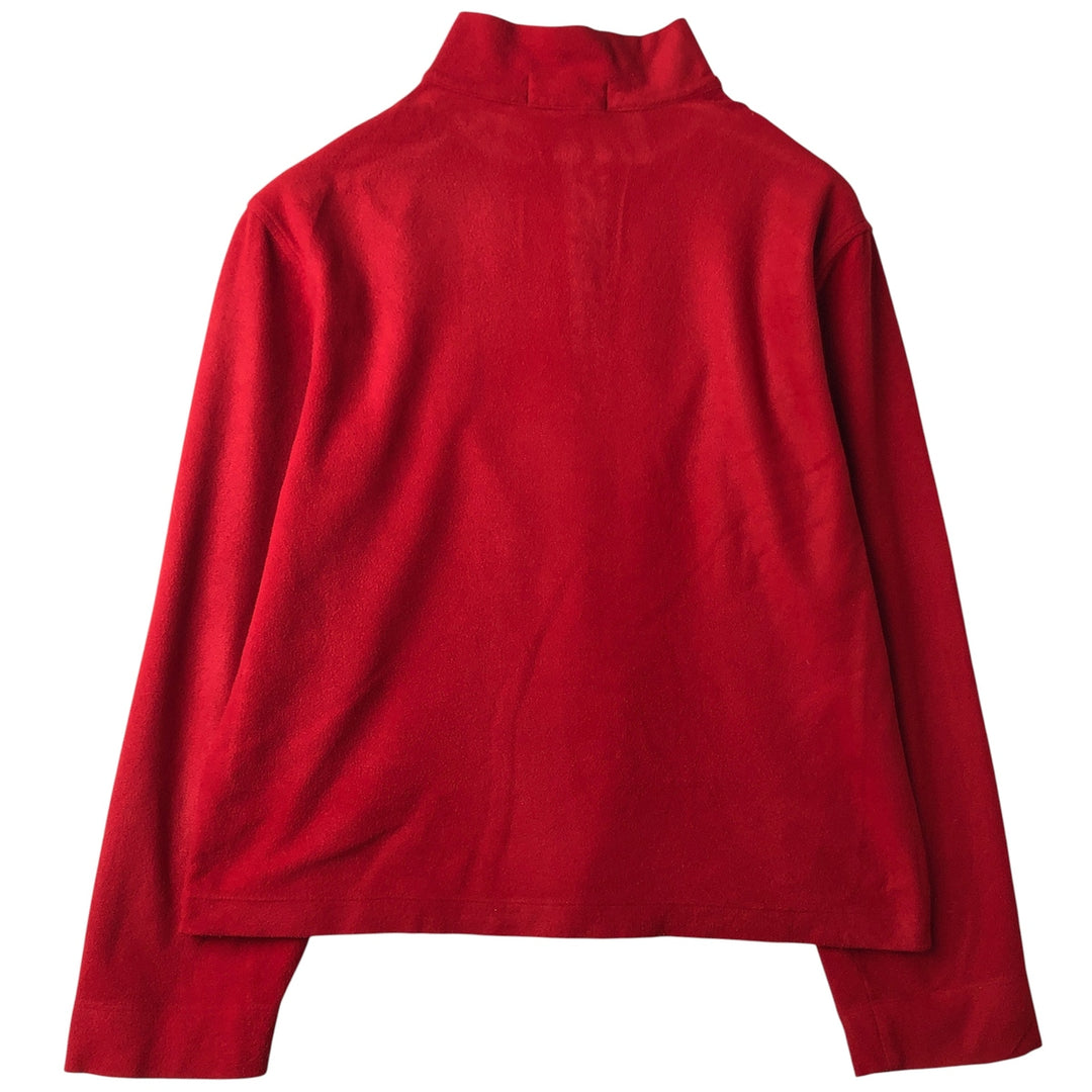 Ralph Lauren POLO by Ralph Lauren Half-Zip Fleece Pullover, Men's Size Medium polyester red type Vintage Second Hand