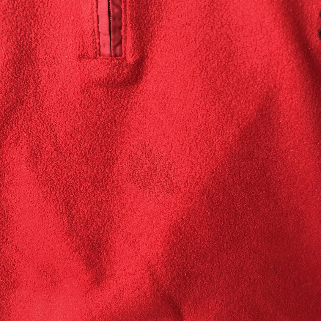 Ralph Lauren POLO by Ralph Lauren Half-Zip Fleece Pullover, Men's Size Medium polyester red type Vintage Second Hand