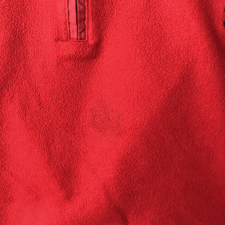 Ralph Lauren POLO by Ralph Lauren Half-Zip Fleece Pullover, Men's Size Medium polyester red type Vintage Second Hand