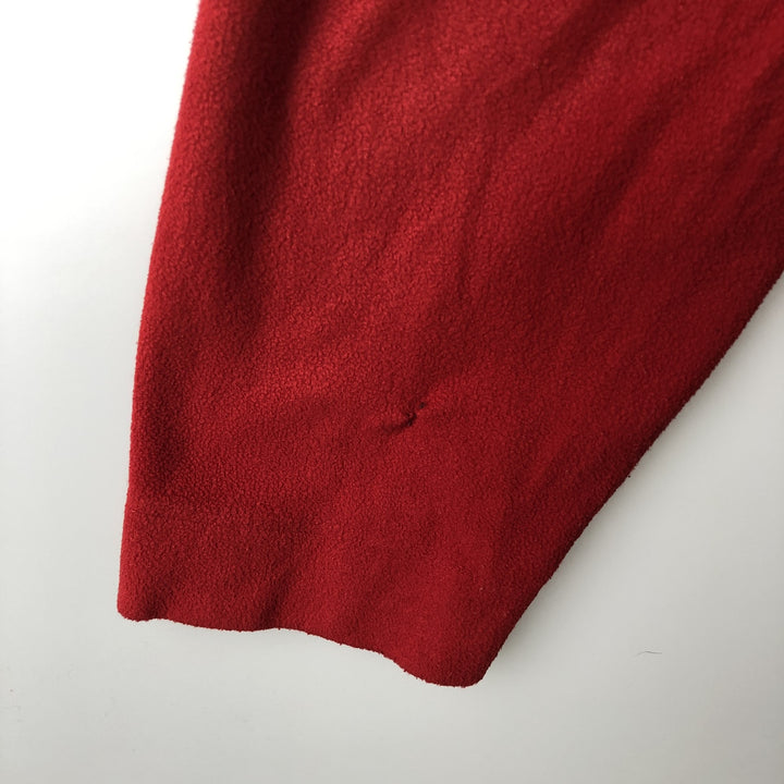Ralph Lauren POLO by Ralph Lauren Half-Zip Fleece Pullover, Men's Size Medium polyester red type Vintage Second Hand