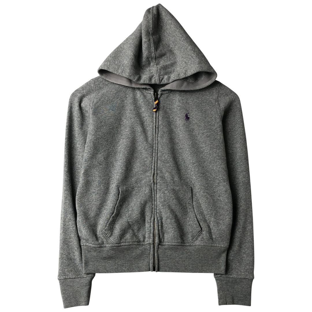 Ralph Lauren POLO RALPH LAUREN full-zip sweatshirt hoodie, women's size L cotton gray type Vintage Second Hand