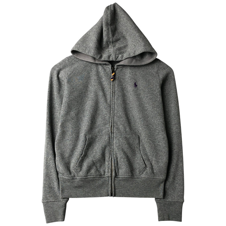 Ralph Lauren POLO RALPH LAUREN full-zip sweatshirt hoodie, women's size L cotton gray type Vintage Second Hand
