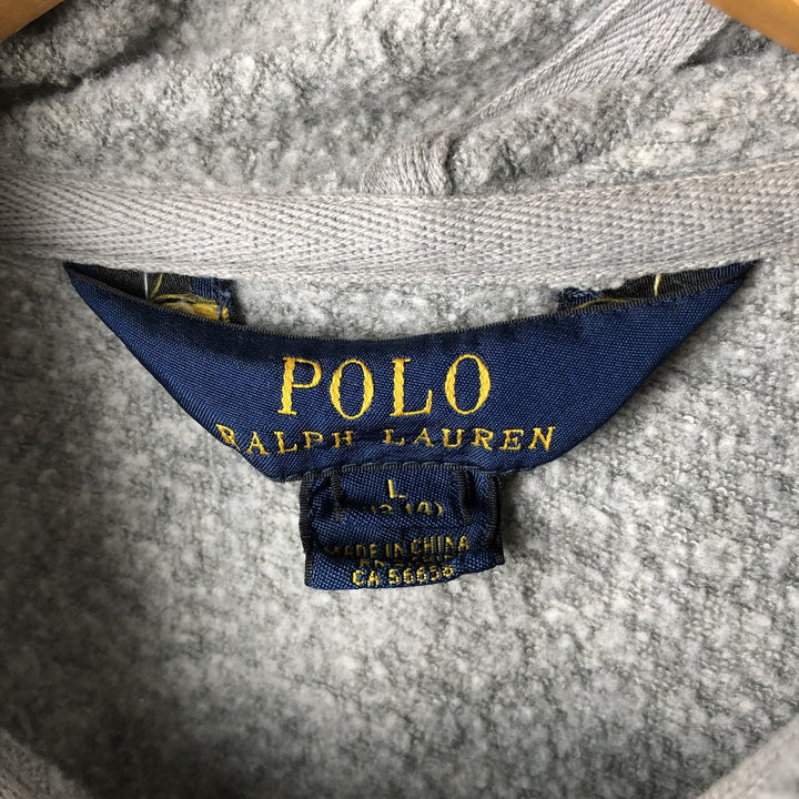 Ralph Lauren POLO RALPH LAUREN full-zip sweatshirt hoodie, women's size L cotton gray type Vintage Second Hand