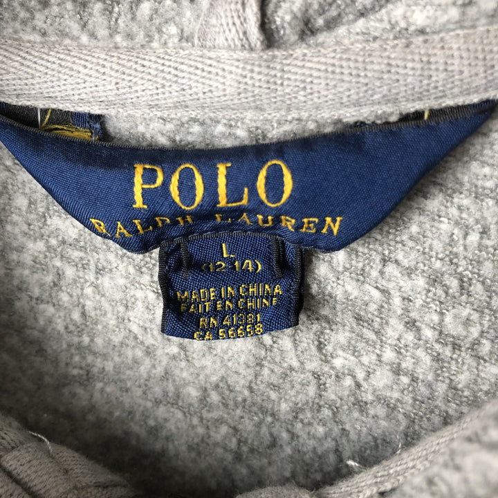 Ralph Lauren POLO RALPH LAUREN full-zip sweatshirt hoodie, women's size L cotton gray type Vintage Second Hand