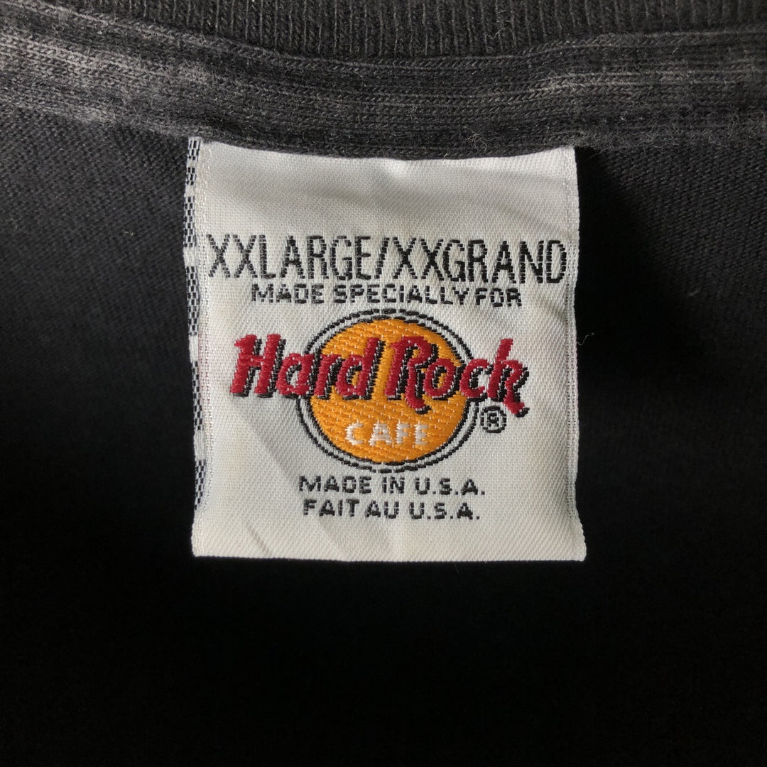 Oversized 90'S Hard Rock Cafe T-shirt, Made in USA, Men's XXXL, Vintage cotton black type Vintage Second Hand