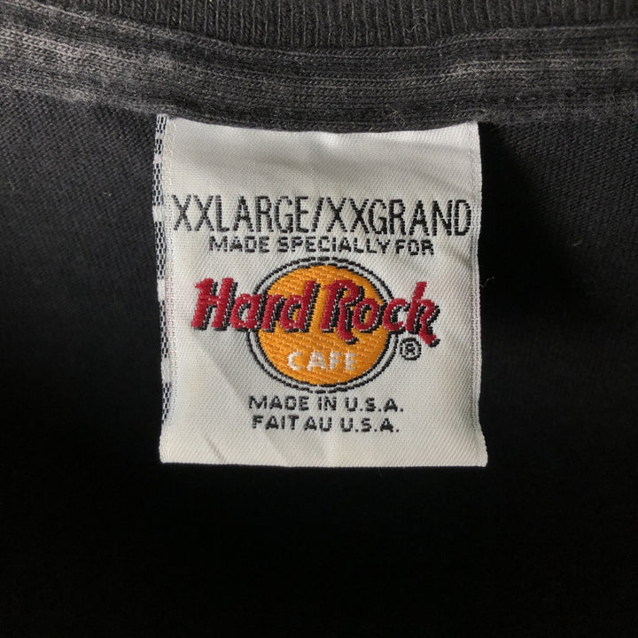 Oversized 90'S Hard Rock Cafe T-shirt, Made in USA, Men's XXXL, Vintage cotton black type Vintage Second Hand