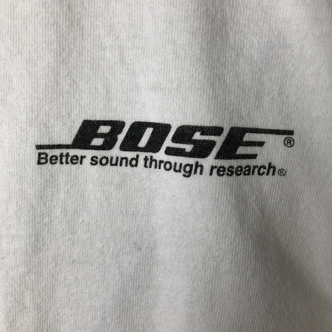 Delta Bose Advertising Long Sleeve T-Shirt, Men's Size L cotton black type Vintage Second Hand