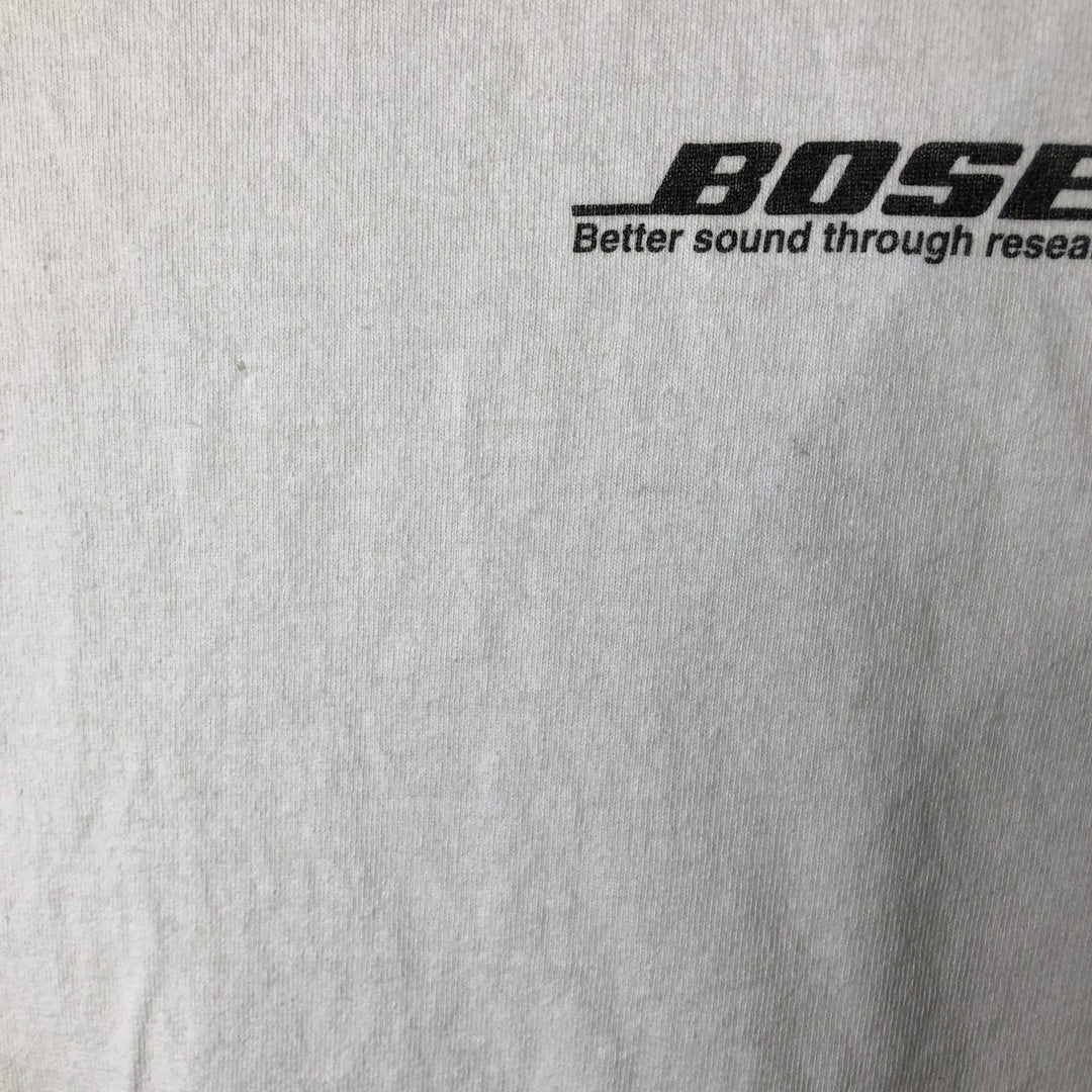 Delta Bose Advertising Long Sleeve T-Shirt, Men's Size L cotton black type Vintage Second Hand