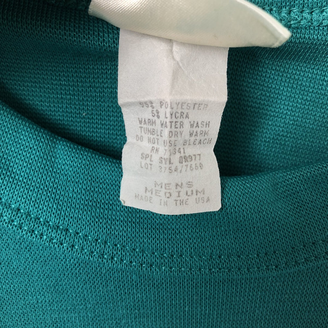 90s-00'S Vintage LLBean Long Sleeve T-Shirt, Made in USA, Men's Size Medium Polyurethane turquoise blue Vintage Second Hand