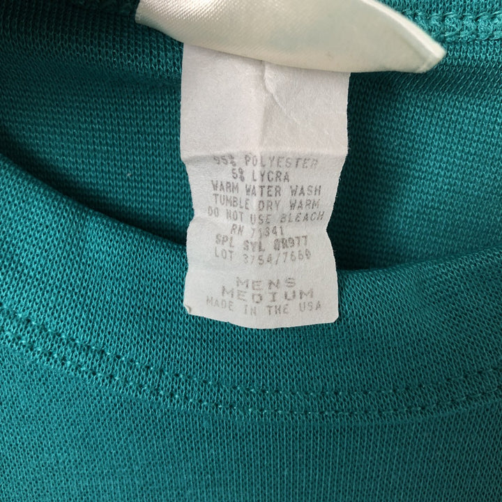 90s-00'S Vintage LLBean Long Sleeve T-Shirt, Made in USA, Men's Size Medium Polyurethane turquoise blue Vintage Second Hand
