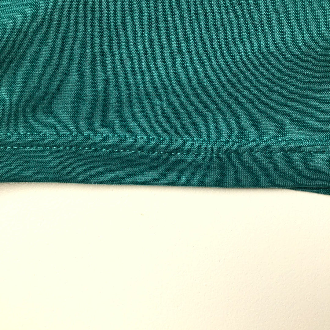 90s-00'S Vintage LLBean Long Sleeve T-Shirt, Made in USA, Men's Size Medium Polyurethane turquoise blue Vintage Second Hand