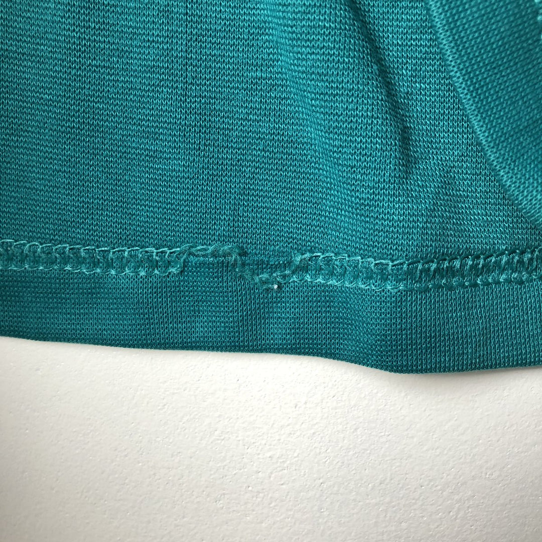 90s-00'S Vintage LLBean Long Sleeve T-Shirt, Made in USA, Men's Size Medium Polyurethane turquoise blue Vintage Second Hand