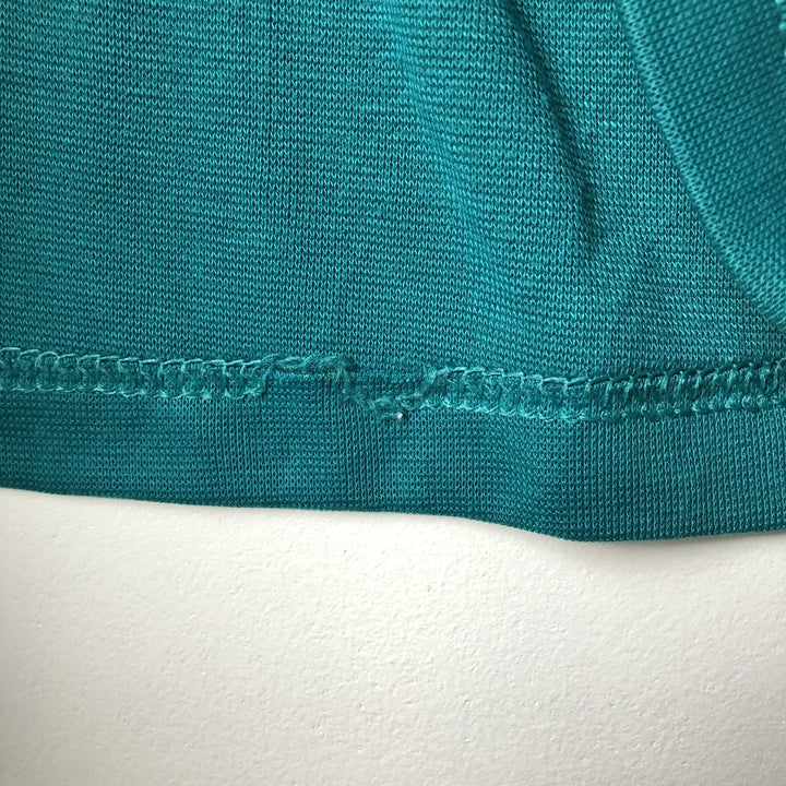90s-00'S Vintage LLBean Long Sleeve T-Shirt, Made in USA, Men's Size Medium Polyurethane turquoise blue Vintage Second Hand