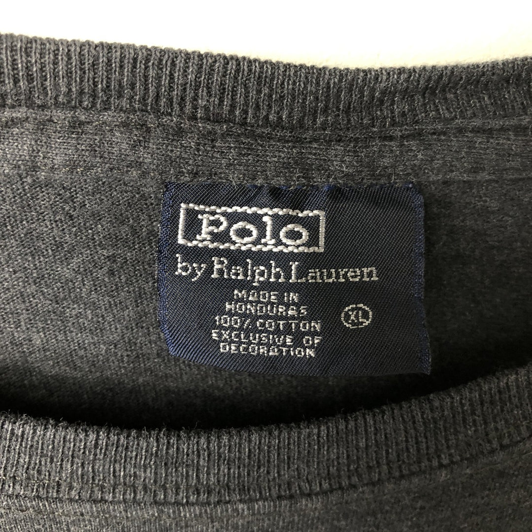 Ralph Lauren POLO by Ralph Lauren long-sleeved T-shirt, men's size XL cotton Charcoal Vintage Second Hand