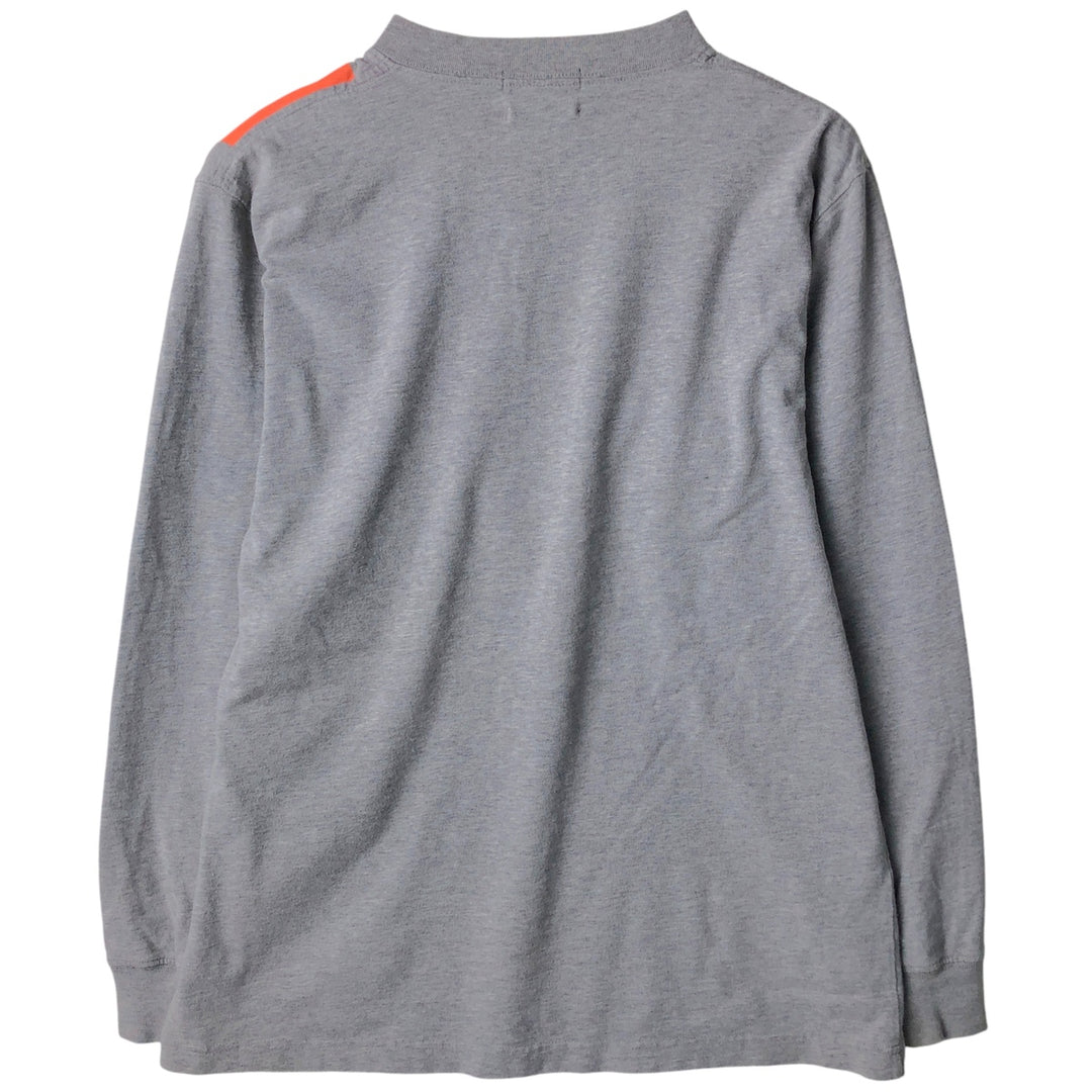 Vintage 90'S Ralph Lauren POLO SPORT Henley-neck long-sleeved T-shirt, size XL, men's unclear gray type Vintage Second Hand