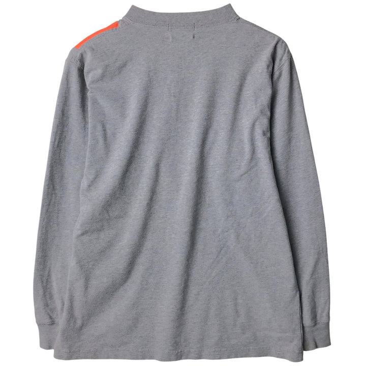 Vintage 90'S Ralph Lauren POLO SPORT Henley-neck long-sleeved T-shirt, size XL, men's unclear gray type Vintage Second Hand