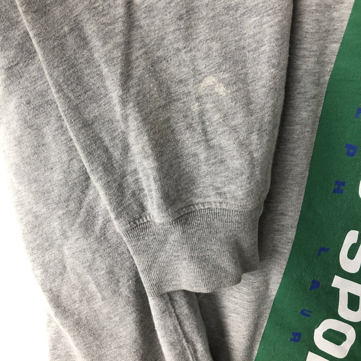 Vintage 90'S Ralph Lauren POLO SPORT Henley-neck long-sleeved T-shirt, size XL, men's unclear gray type Vintage Second Hand