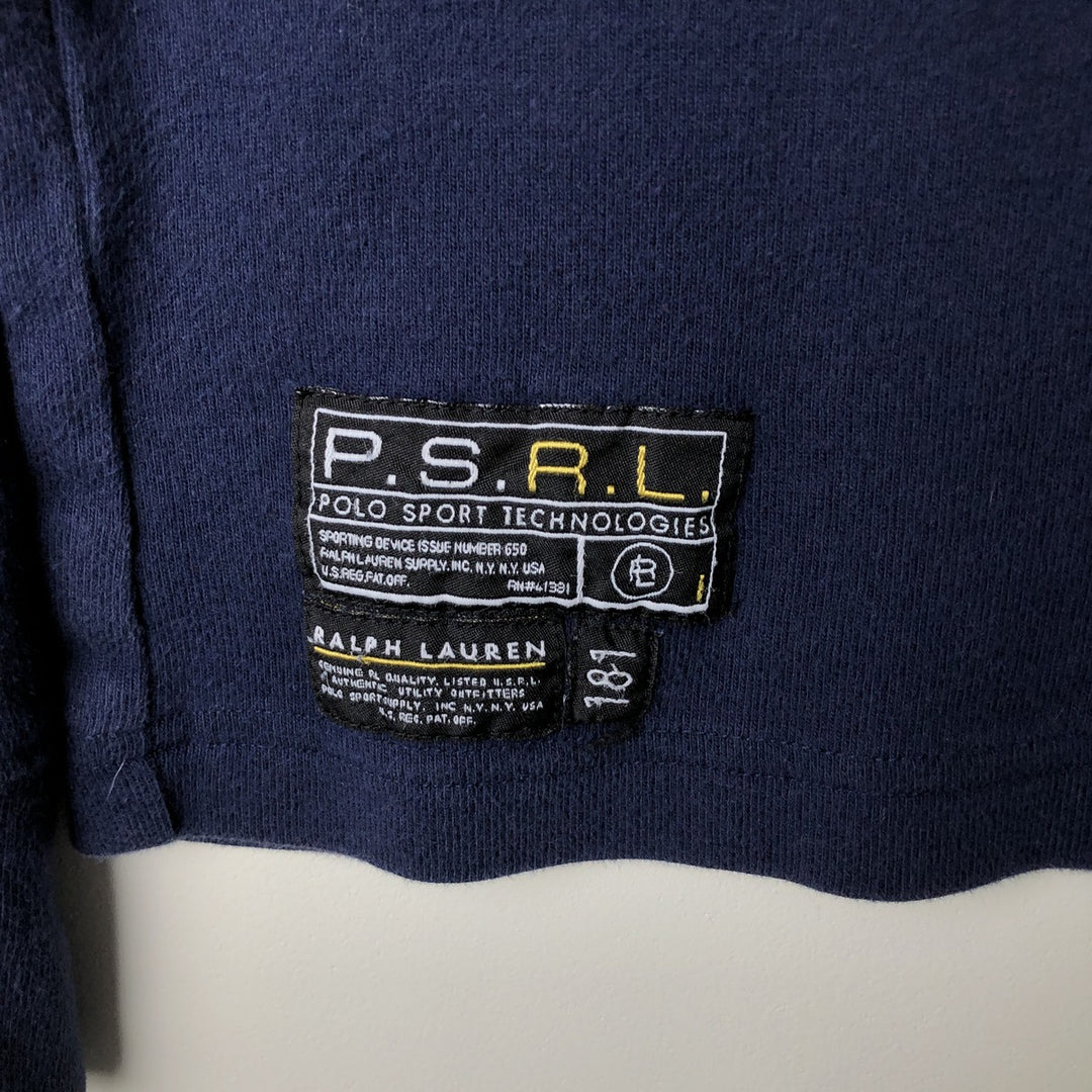 Vintage 90'S Ralph Lauren POLO SPORT long-sleeved T-shirt, size L, men's cotton navy blue type Vintage Second Hand