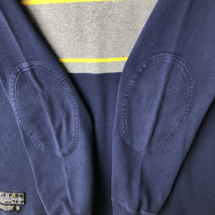 Vintage 90'S Ralph Lauren POLO SPORT long-sleeved T-shirt, size L, men's cotton navy blue type Vintage Second Hand