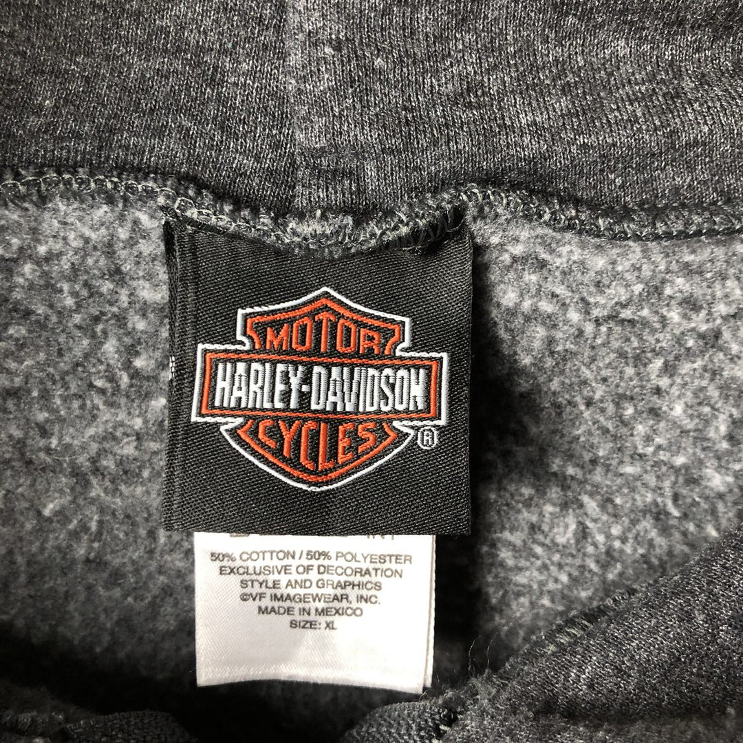 Harley-Davidson Full-Zip Sweatshirt, Men's XL cotton Charcoal Vintage Second Hand