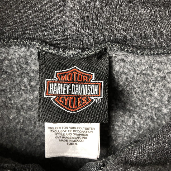 Harley-Davidson Full-Zip Sweatshirt, Men's XL cotton Charcoal Vintage Second Hand