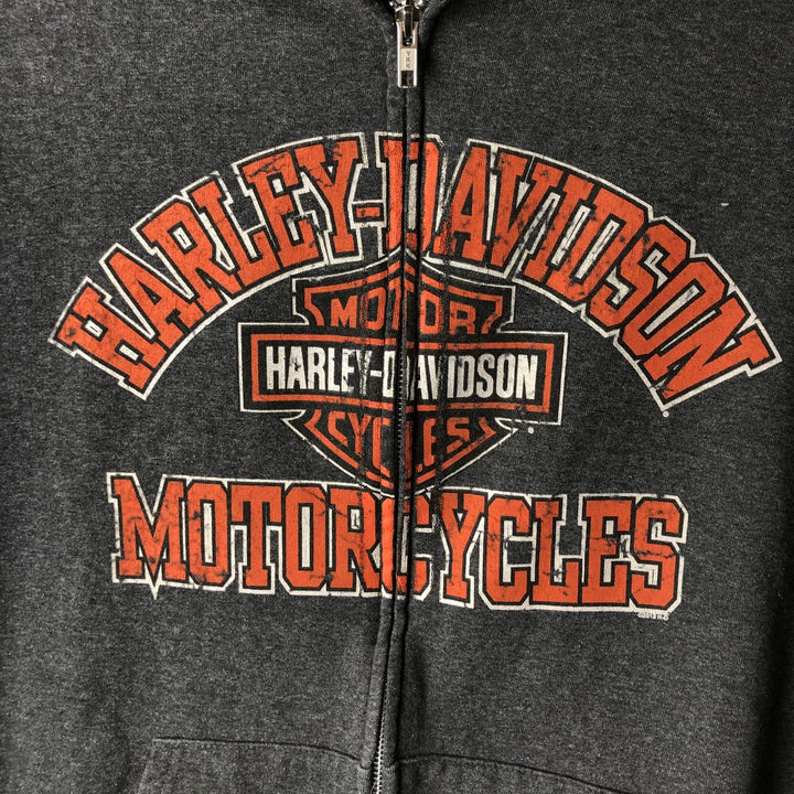 Harley-Davidson Full-Zip Sweatshirt, Men's XL cotton Charcoal Vintage Second Hand