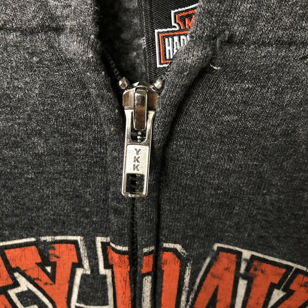 Harley-Davidson Full-Zip Sweatshirt, Men's XL cotton Charcoal Vintage Second Hand
