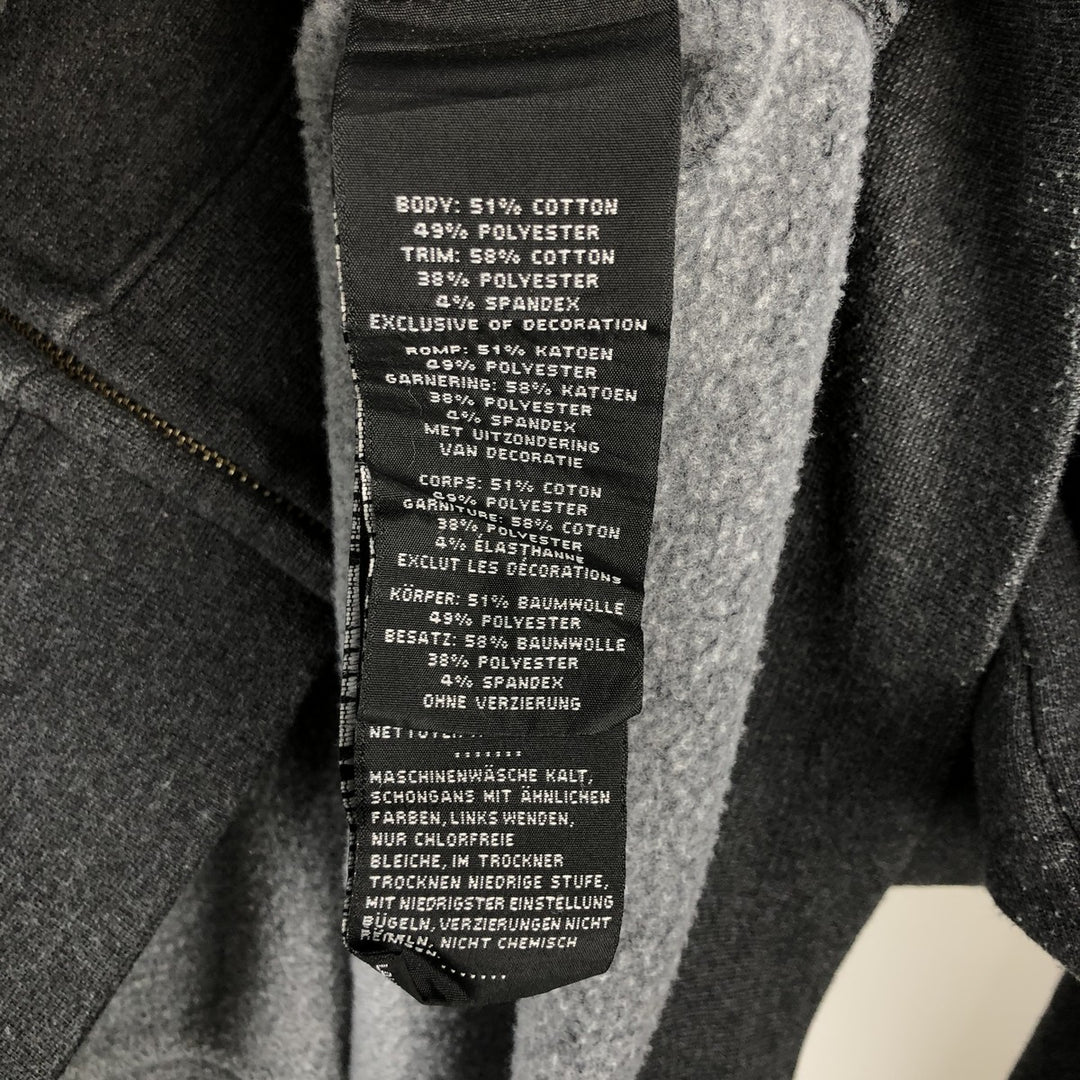Harley-Davidson Full Zip Sweatshirt, Men's XXL cotton Charcoal Vintage Second Hand