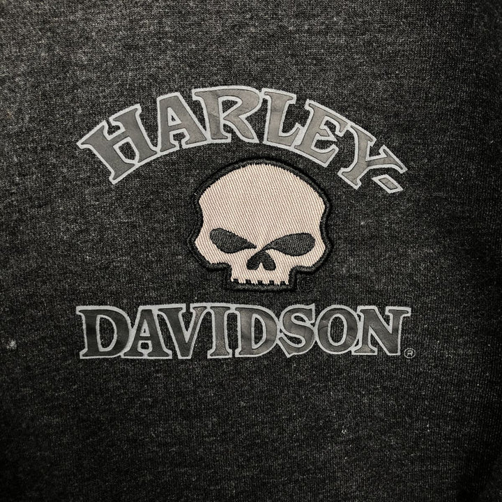 Harley-Davidson Full Zip Sweatshirt, Men's XXL cotton Charcoal Vintage Second Hand