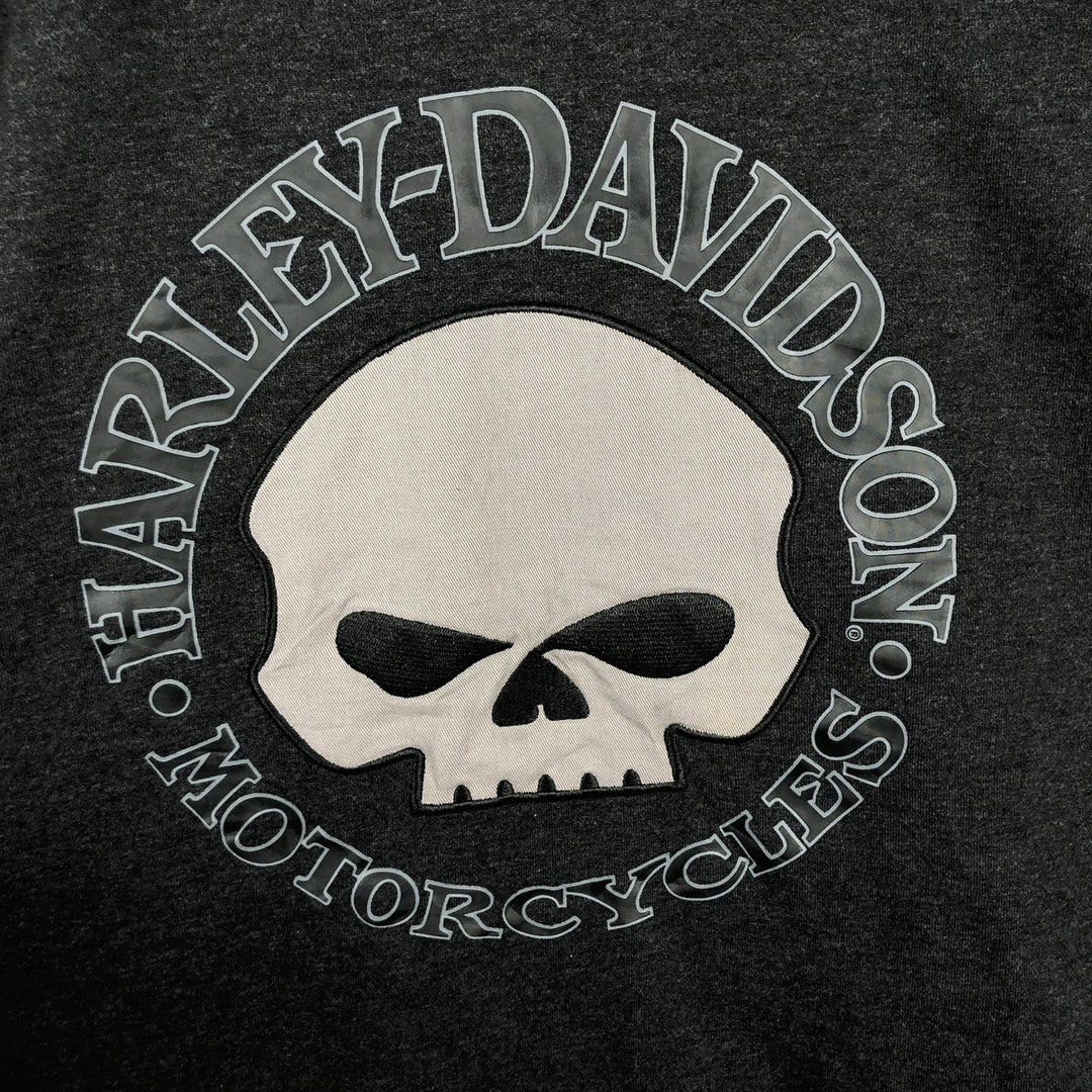 Harley-Davidson Full Zip Sweatshirt, Men's XXL cotton Charcoal Vintage Second Hand
