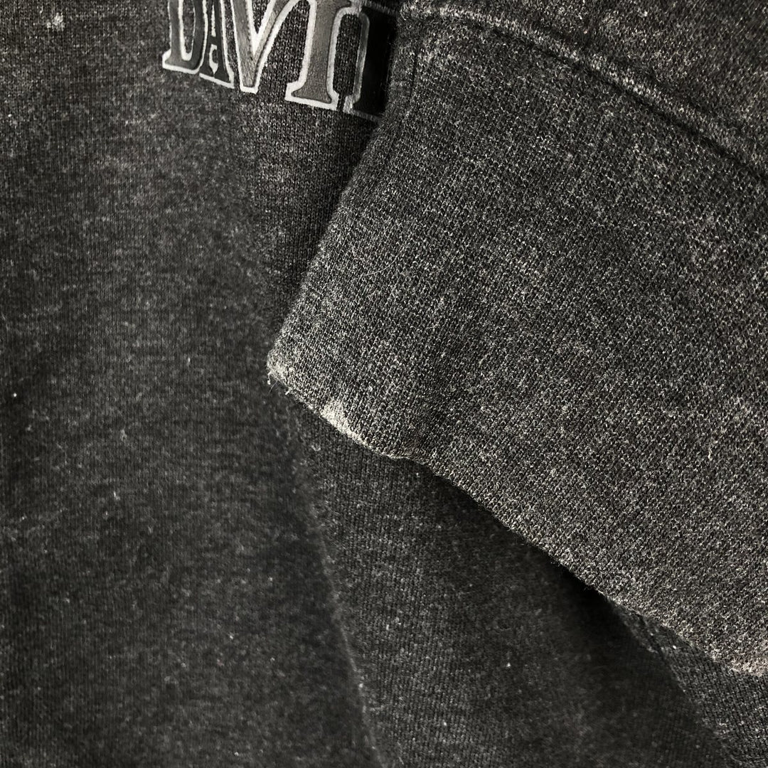 Harley-Davidson Full Zip Sweatshirt, Men's XXL cotton Charcoal Vintage Second Hand