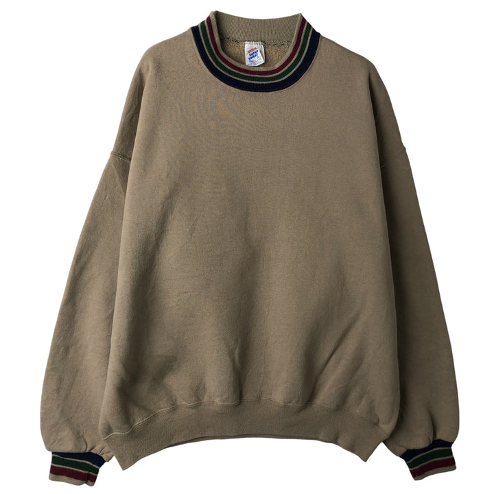 80s-90'S Jerzees Plain Blank Sweatshirt Trainer Made in USA Men's XL Vintage cotton Beige type Vintage Second Hand