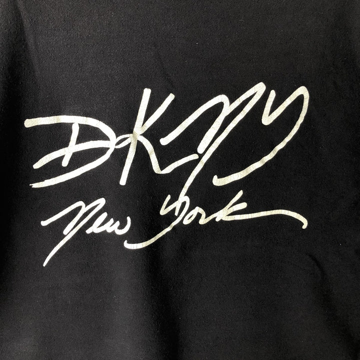 Vintage 90'S DKNY print sweatshirt, size M, men's cotton black type Vintage Second Hand