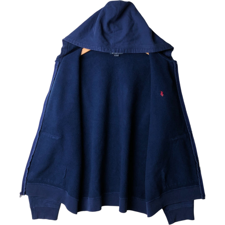 Ralph Lauren POLO by Ralph Lauren Sweat Full Zip Hoodie Men's XL cotton navy blue type Vintage Second Hand