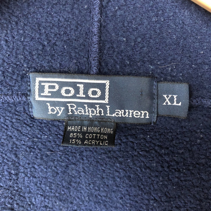 Ralph Lauren POLO by Ralph Lauren Sweat Full Zip Hoodie Men's XL cotton navy blue type Vintage Second Hand