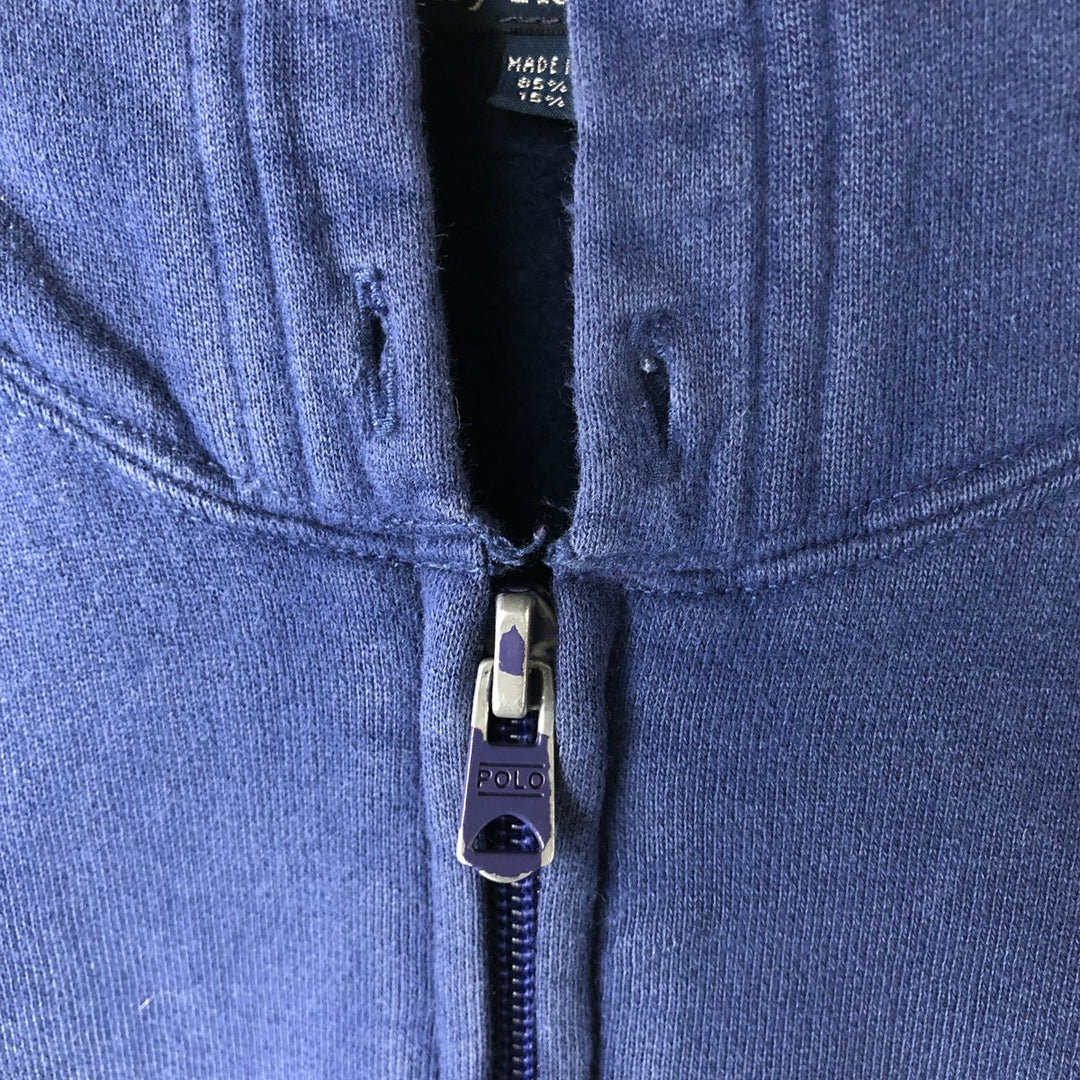 Ralph Lauren POLO by Ralph Lauren Sweat Full Zip Hoodie Men's XL cotton navy blue type Vintage Second Hand