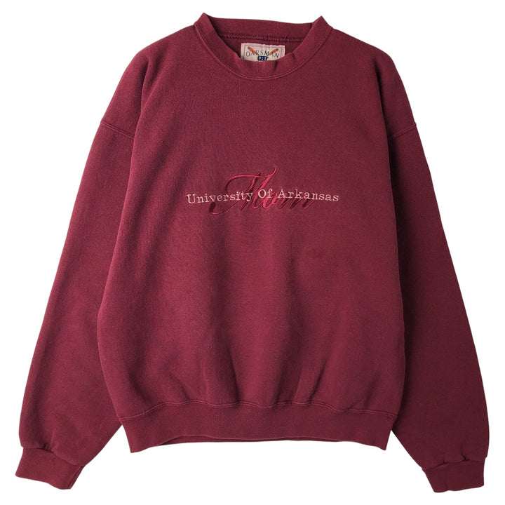 Vintage 90'S OARSMAN college sweatshirt, made in the USA, size L, men's cotton wine-red Vintage Second Hand