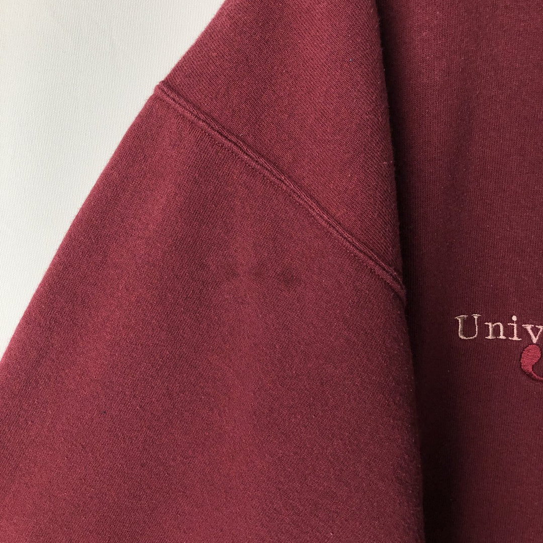 Vintage 90'S OARSMAN college sweatshirt, made in the USA, size L, men's cotton wine-red Vintage Second Hand