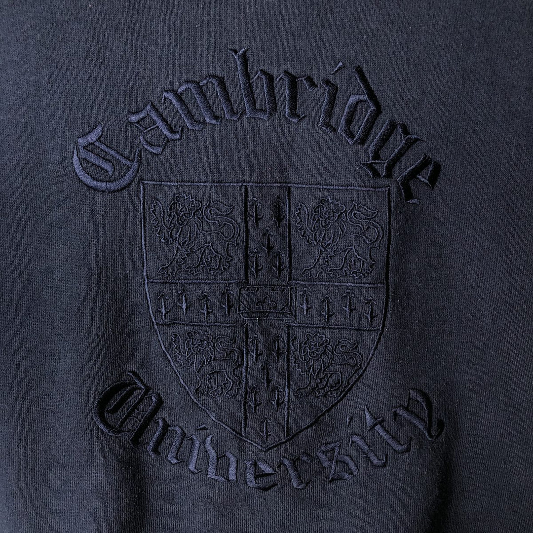 Vintage University Embroiderers college sweatshirt, made in the UK, size XL, men's. cotton navy blue type Vintage Second Hand