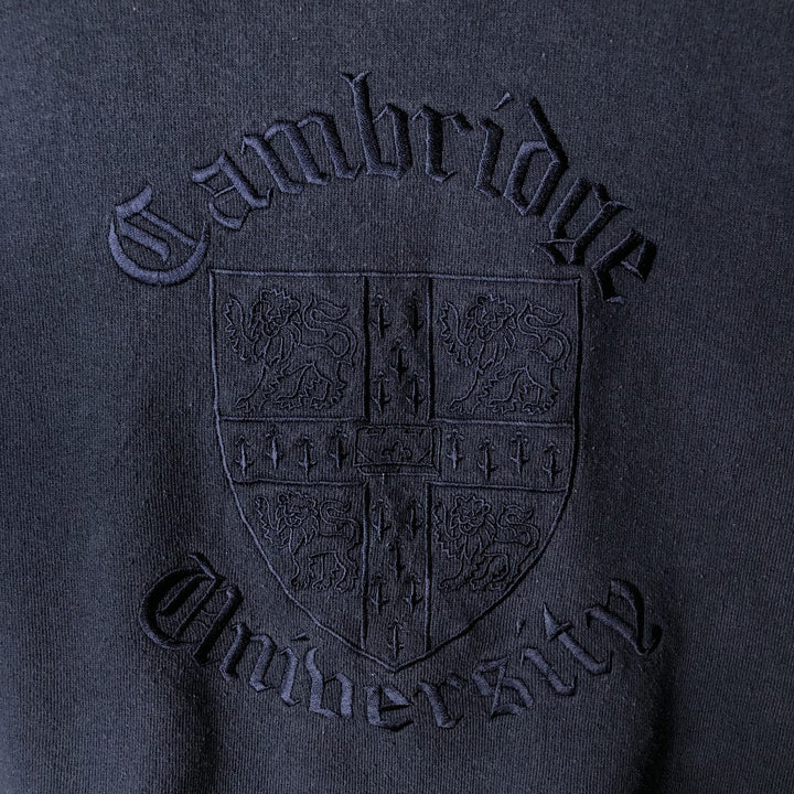 Vintage University Embroiderers college sweatshirt, made in the UK, size XL, men's. cotton navy blue type Vintage Second Hand